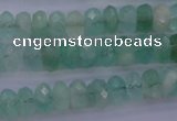 CFL112 15.5 inches 5*10mm faceted rondelle green fluorite beads