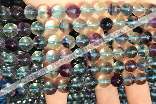 CFL1131 15.5 inches 8mm round fluorite gemstone beads wholesale