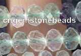 CFL1142 15.5 inches 4*6mm faceted rondelle fluorite gemstone beads