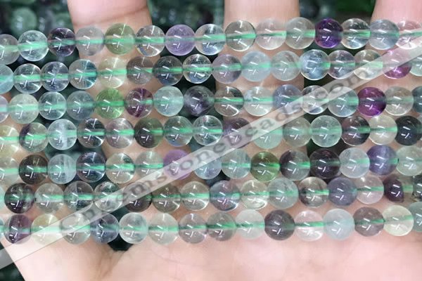 CFL1151 15.5 inches 6mm round fluorite gemstone beads