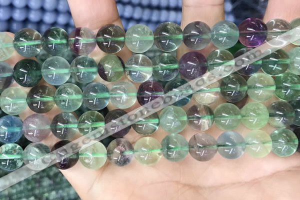 CFL1153 15.5 inches 10mm round fluorite gemstone beads