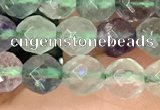 CLF1161 15.5 inches 6mm faceetd round fluorite gemstone beads