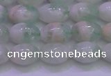 CFL1201 15.5 inches 8*12mm rice green fluorite gemstone beads