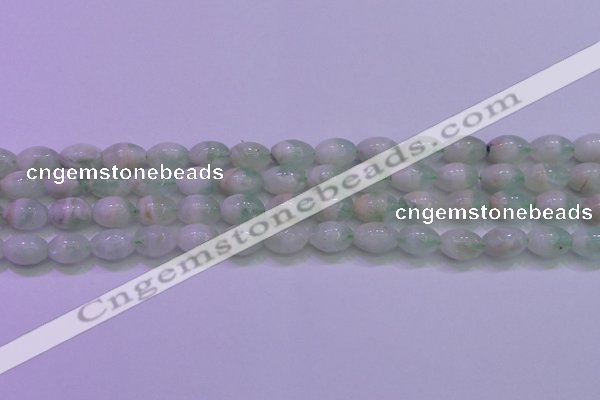 CFL1201 15.5 inches 8*12mm rice green fluorite gemstone beads
