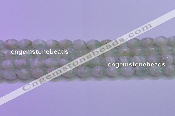 CFL1202 15.5 inches 10*14mm rice green fluorite gemstone beads