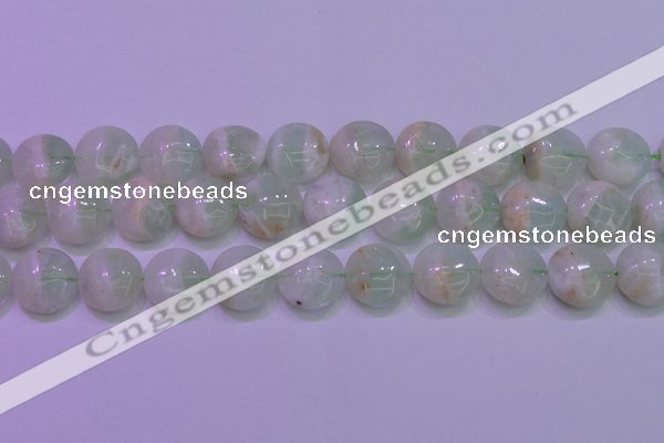 CFL1211 15.5 inches 16mm flat round green fluorite gemstone beads