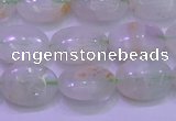 CFL1217 15.5 inches 10*14mm oval green fluorite gemstone beads