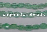 CFL122 15.5 inches 6*8mm faceted oval green fluorite beads