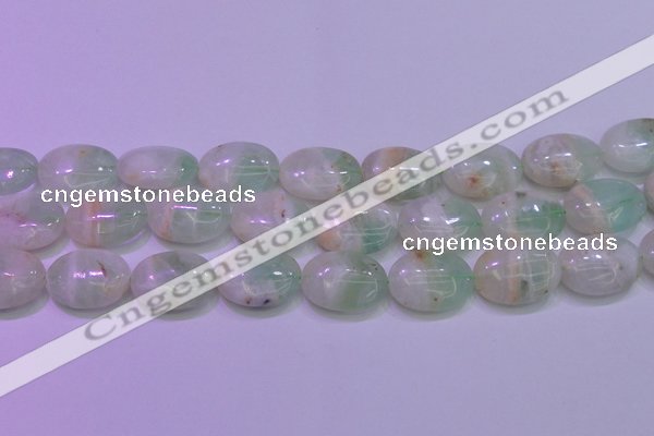 CFL1221 15.5 inches 18*25mm oval green fluorite gemstone beads