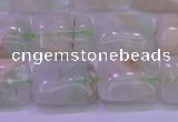 CFL1225 15.5 inches 12*16mm rectangle green fluorite gemstone beads