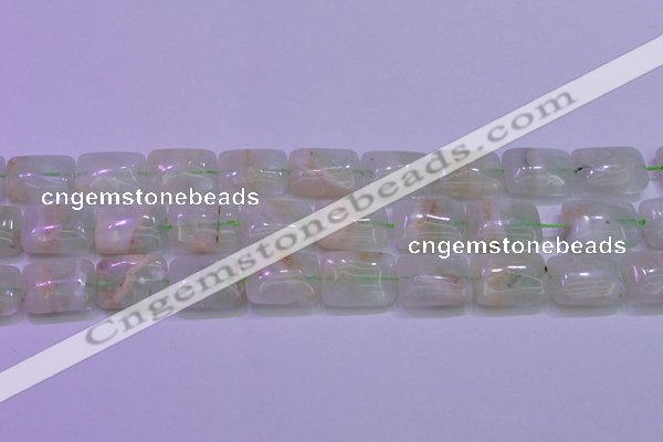 CFL1227 15.5 inches 15*20mm rectangle green fluorite gemstone beads