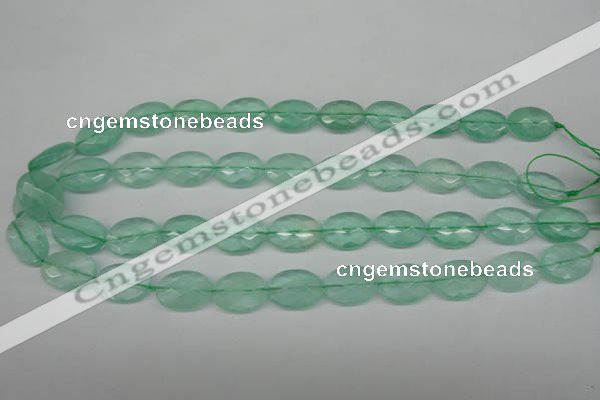 CFL126 15.5 inches 13*18mm faceted oval green fluorite beads