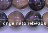 CFL1335 15.5 inches 16mm flat round purple fluorite gemstone beads