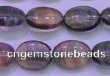CFL1340 15.5 inches 10*14mm oval purple fluorite gemstone beads