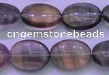 CFL1341 15.5 inches 12*16mm oval purple fluorite gemstone beads