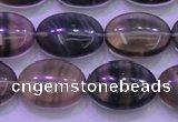 CFL1342 15.5 inches 13*18mm oval purple fluorite gemstone beads