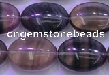 CFL1343 15.5 inches 15*20mm oval purple fluorite gemstone beads