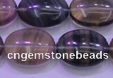 CFL1344 15.5 inches 18*25mm oval purple fluorite gemstone beads