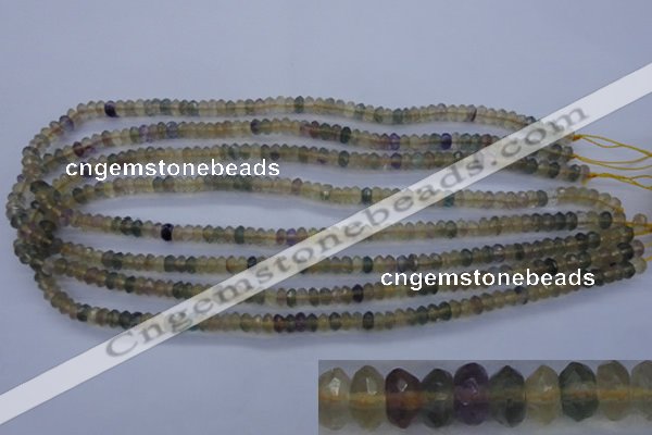 CFL140 15.5 inches 3*6mm faceted rondelle yellow fluorite beads