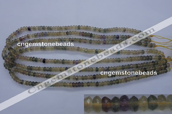 CFL140 15.5 inches 3*6mm faceted rondelle yellow fluorite beads