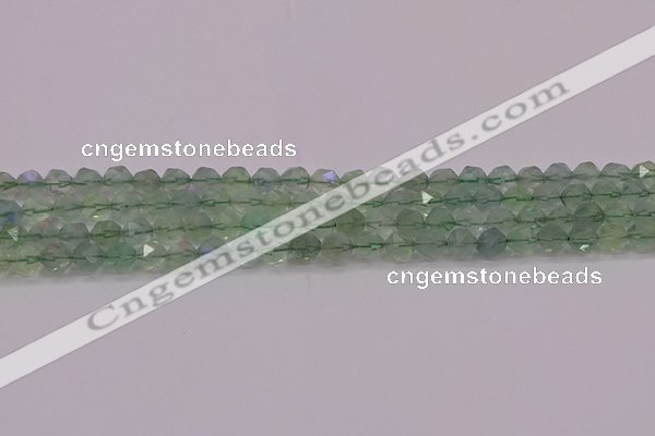 CFL1401 15.5 inches 6mm faceted nuggets green fluorite beads