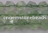 CFL1403 15.5 inches 10mm faceted nuggets green fluorite beads