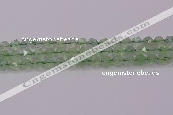 CFL1404 15.5 inches 12mm faceted nuggets green fluorite beads