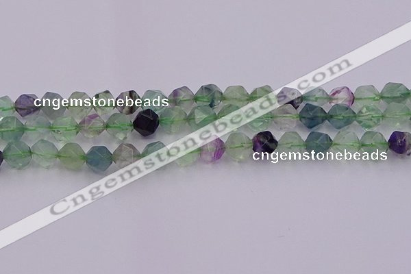 CFL1409 15.5 inches 12mm faceted nuggets fluorite gemstone beads