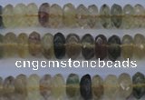 CFL142 15.5 inches 5*10mm faceted rondelle yellow fluorite beads