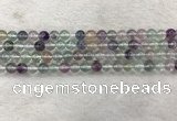 CFL1471 15.5 inches 6mm round AA grade fluorite gemstone beads