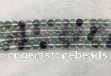 CFL1472 15.5 inches 8mm round AA grade fluorite gemstone beads
