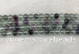 CFL1472 15.5 inches 8mm round AA grade fluorite gemstone beads