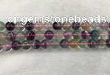 CFL1483 15.5 inches 10mm round rainbow fluorite gemstone beads