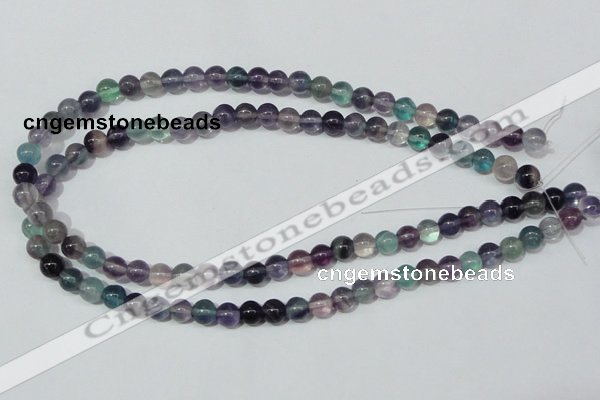 CFL151 15.5 inches 8mm round natural fluorite gemstone beads wholesale
