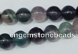 CFL152 15.5 inches 10mm round natural fluorite gemstone beads wholesale