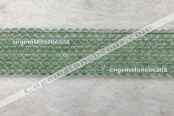 CFL1521 15.5 inches 4mm round green fluorite gemstone beads