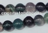 CFL153 15.5 inches 12mm round natural fluorite gemstone beads wholesale