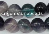 CFL154 15.5 inches 14mm round natural fluorite gemstone beads wholesale