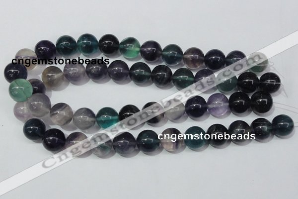 CFL154 15.5 inches 14mm round natural fluorite gemstone beads wholesale