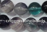 CFL155 15.5 inches 16mm round natural fluorite gemstone beads