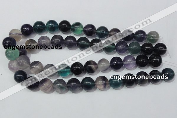 CFL155 15.5 inches 16mm round natural fluorite gemstone beads