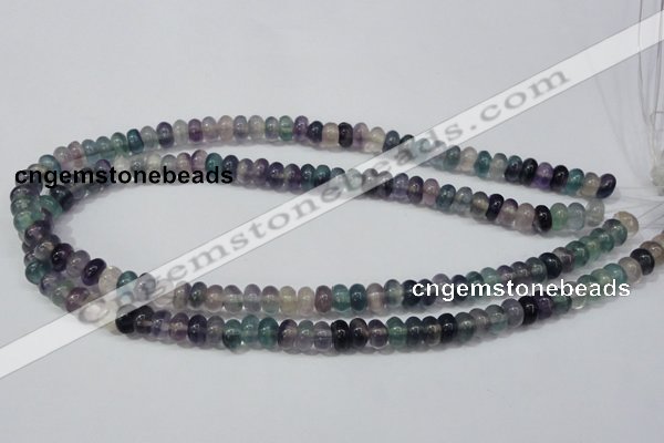 CFL156 15.5 inches 5*8mm rondelle natural fluorite gemstone beads