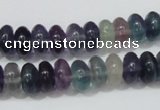 CFL157 15.5 inches 6*10mm rondelle natural fluorite gemstone beads