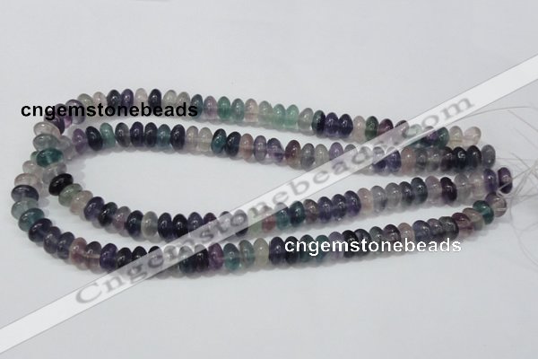 CFL157 15.5 inches 6*10mm rondelle natural fluorite gemstone beads