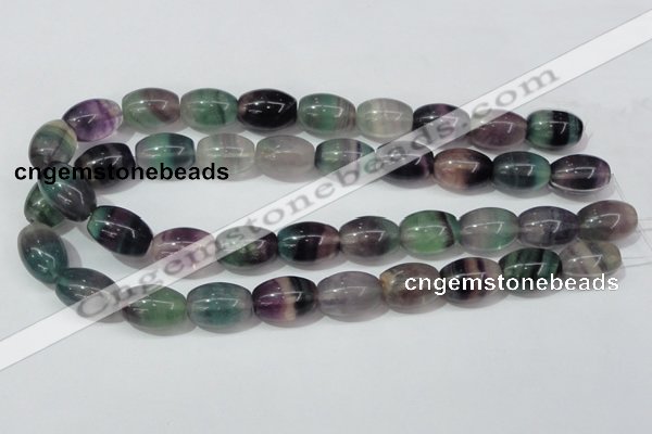 CFL159 15.5 inches 15*20mm rice natural fluorite gemstone beads