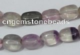 CFL162 15.5 inches 9*13mm nugget natural fluorite beads wholesale