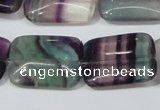 CFL173 15.5 inches 18*25mm rectangle natural fluorite beads wholesale