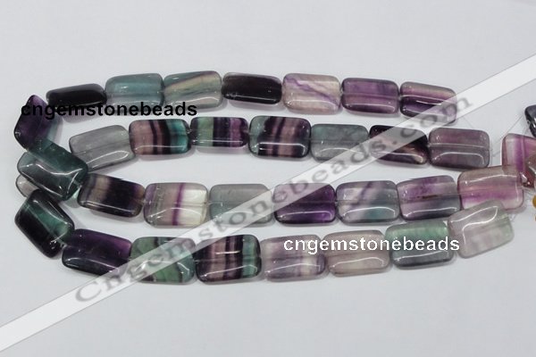 CFL173 15.5 inches 18*25mm rectangle natural fluorite beads wholesale