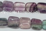 CFL174 15.5 inches 14*14mm square natural fluorite beads wholesale