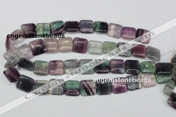 CFL175 15.5 inches 18*18mm square natural fluorite beads wholesale